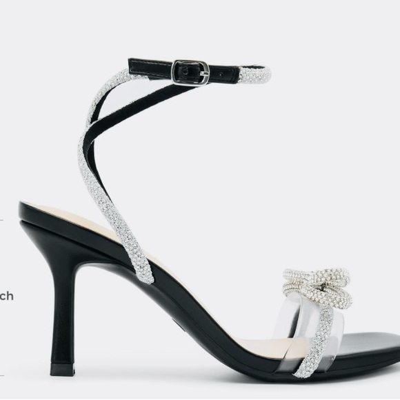 Dream Paris Elegant Black and Silver Women's Heels New - Picture 2 of 6